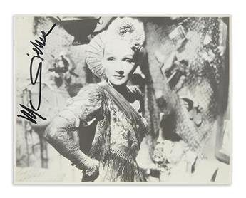 DIETRICH, MARLENE. Group of 3 Photographs Signed, MaDietrich.